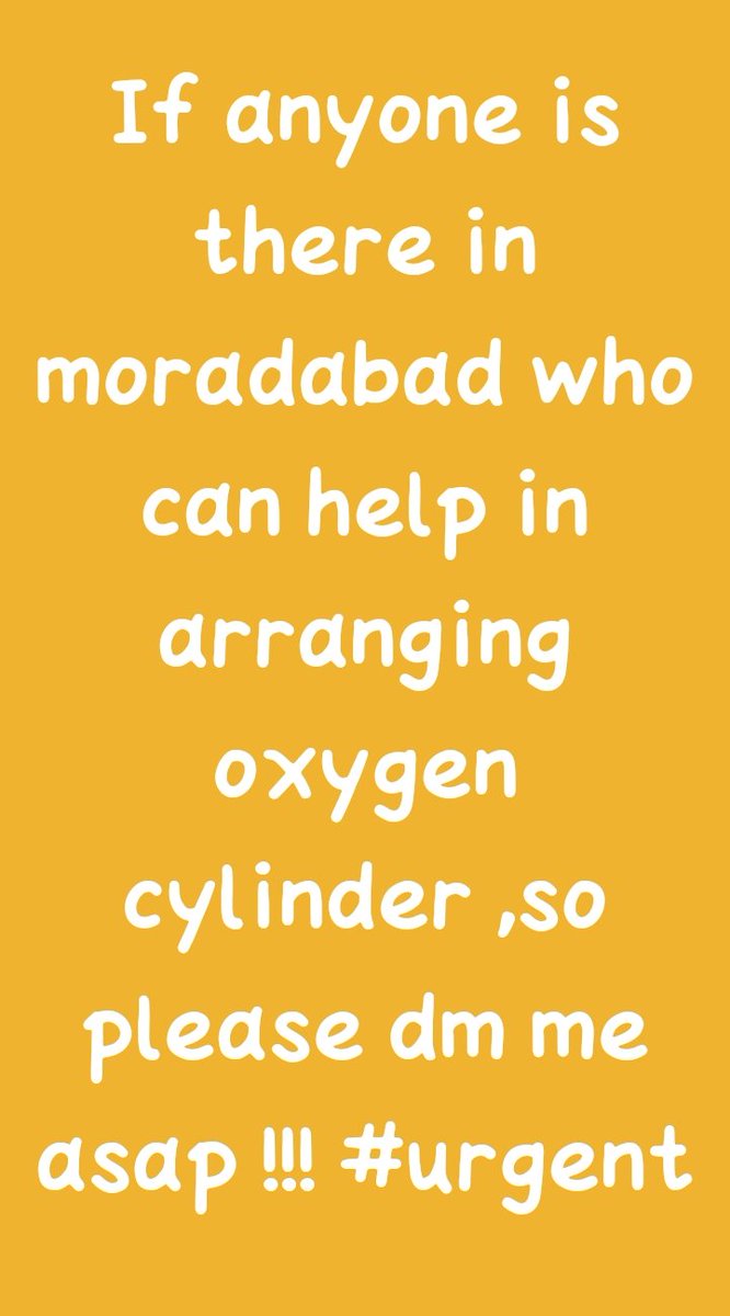 Need help to get oxygen cylinder in moradabad ... #urgent #OxygenCrisis #OxygenCylinders