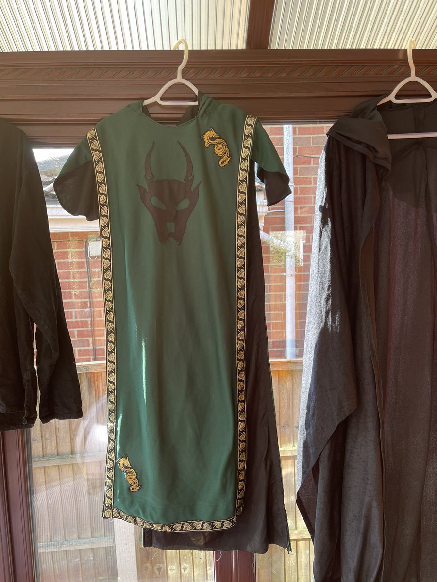 Costume washed and ready for the 22nd May #larp #lrp #chislehurstcaves #costume