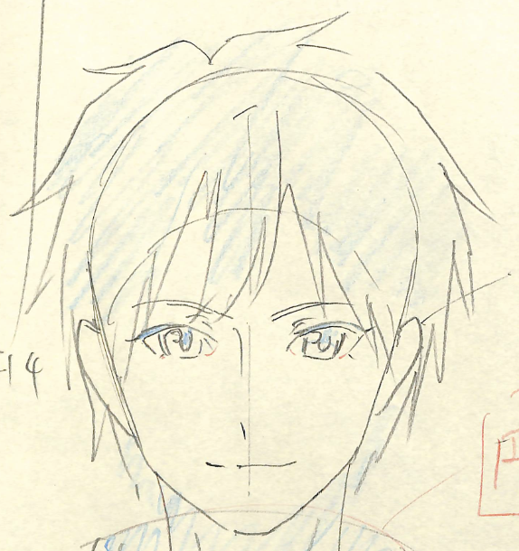 【左右交互に描いてバランス取る】
※21年4月基礎コース「顔正面」添削結果より 