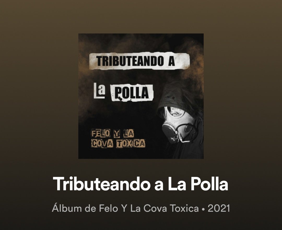 Ya está en #Spotify el Tributeando de <a href="/la_felo/">Felo Y La Cova Toxica</a> en el que he tenido el placer de cantarme unos versos junto a <a href="/sobraflow/">Subelflow Records</a>

Dadle al play!