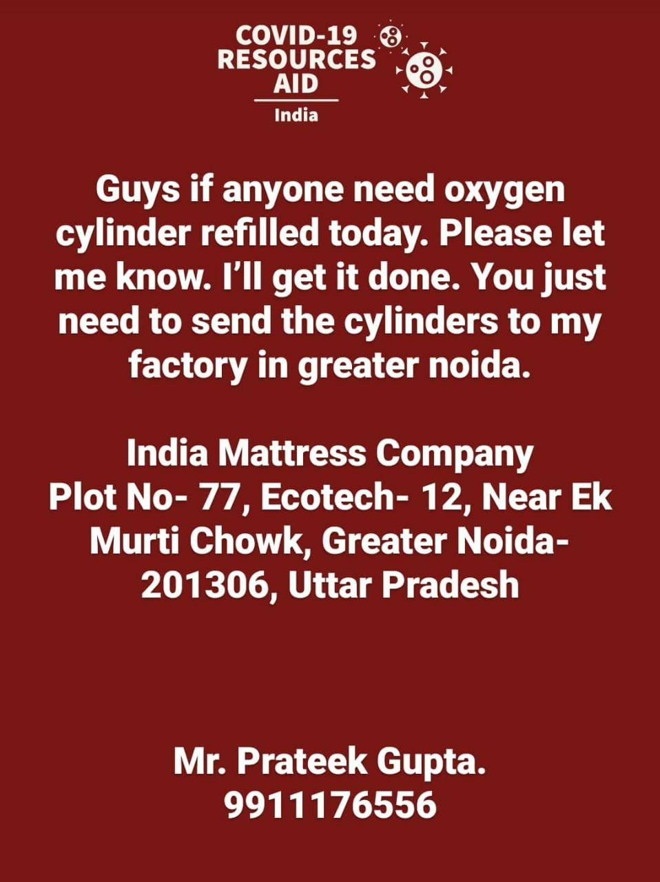 refillable oxygen cylinder