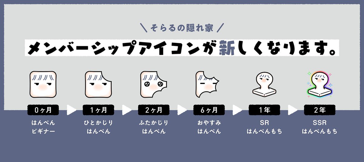 そらる 9月29日アルバム発売 Youtubeサブチャンネル そらるの隠れ家のメンバーシップ用アイコンを作ってもらいました W はんぺんがカビていって土に帰るという案は流石にダメだったのかこのような形になってしまいました 残念です 嘘です可愛いと思い そらる 9月29日アルバム発売 Youtubeサブチャンネル そらるの隠れ家のメンバーシップ用アイコンを作ってもらいました W はんぺんがカビていって土に帰るという案は流石にダメだったのかこのような形になってしまいました 残念です 嘘です可愛いと思い