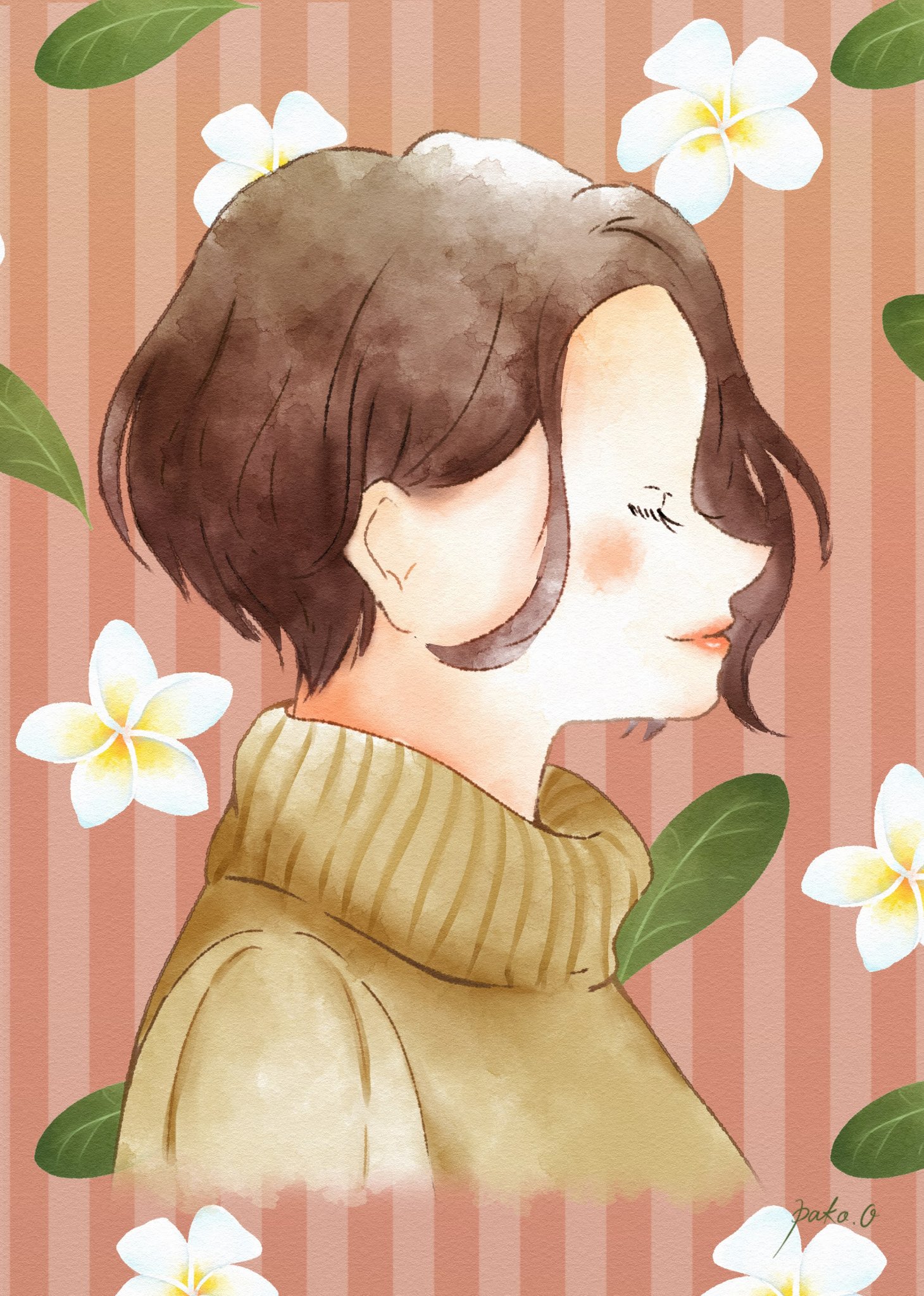 小澤 パー子 プルメリア 花言葉 気品 イラスト 横顔 花 花言葉 プルメリア T Co Wwxd641hrx Twitter