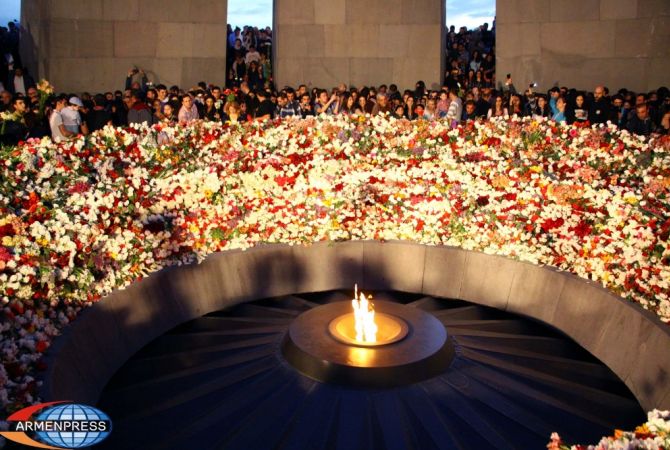 День памяти жертв геноцида армян. Цицернакаберд 1915. Кардашьян в Цицернакаберд.