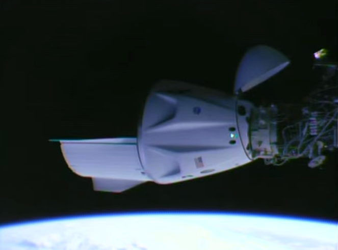 Human Spaceflight (@esaspaceflight) on Twitter photo Although the Crew Dragon Endeavour made contact with the International <a href="/Space_Station/">International Space Station</a> at 11:08 CEST, the soft capture goes through a number of steps to secure hooks and complete docking. This takes around 13 minutes and should be complete at 11:21 CEST Although the Crew Dragon Endeavour made contact with the International <a href="/Space_Station/">International Space Station</a> at 11:08 CEST, the soft capture goes through a number of steps to secure hooks and complete docking. This takes around 13 minutes and should be complete at 11:21 CEST