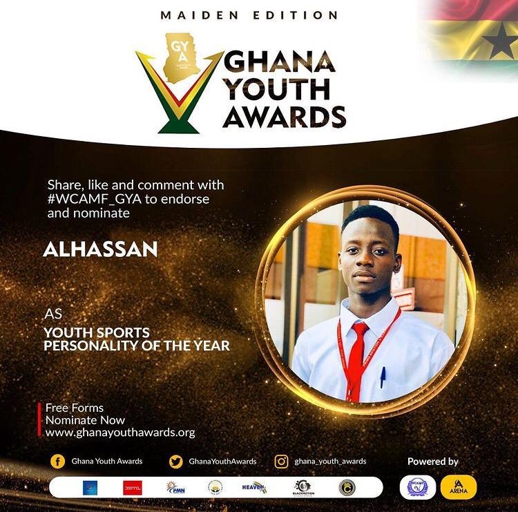 Alhassan4141's tweet photo. #GOOD_MORNING_FAM ❤️🙏
It’s with much pleasure I announce to you all that, I have been nominated at the @GhanaYouthAwrds 2021 as YOUTH SPORTS PERSONALITY OF THE YEAR.
Have a blissful day 🙏🏾🙏🏾
#WCAMF_GYA’21
#WCAMF
#ARENA Events
Thanks for the nomination #WCAMF_GYA https://t.co/7nqzl6yf0n