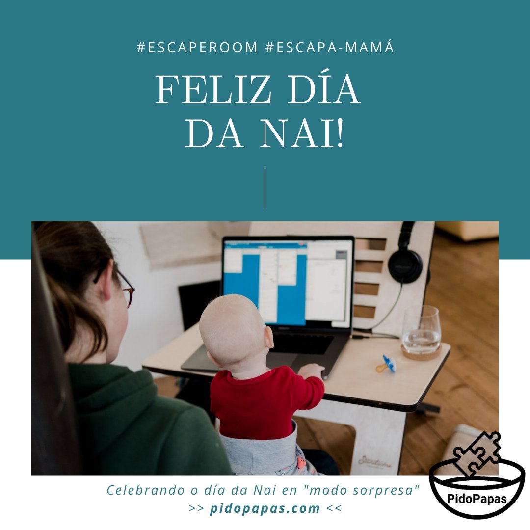 Últimas horas! 
Subscríbete antes deste sábado ás 23:59h para ter desconto especial :)
#EscapeRoom para o #diadaNai 
pidopapas.com/downloads/esca…

PD: se eres nai, déixallo caer á túa parella ou fill@s... ;)
#EscapaMamá #galego #miñanaisiñaquirida