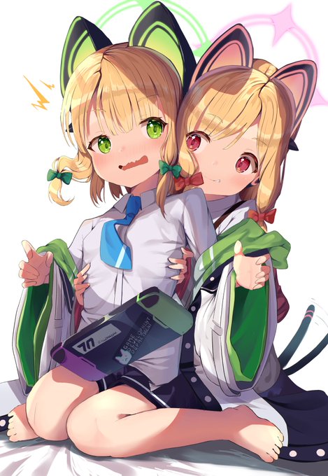 #ブルーアーカイブ 
ミドリとモモイ 