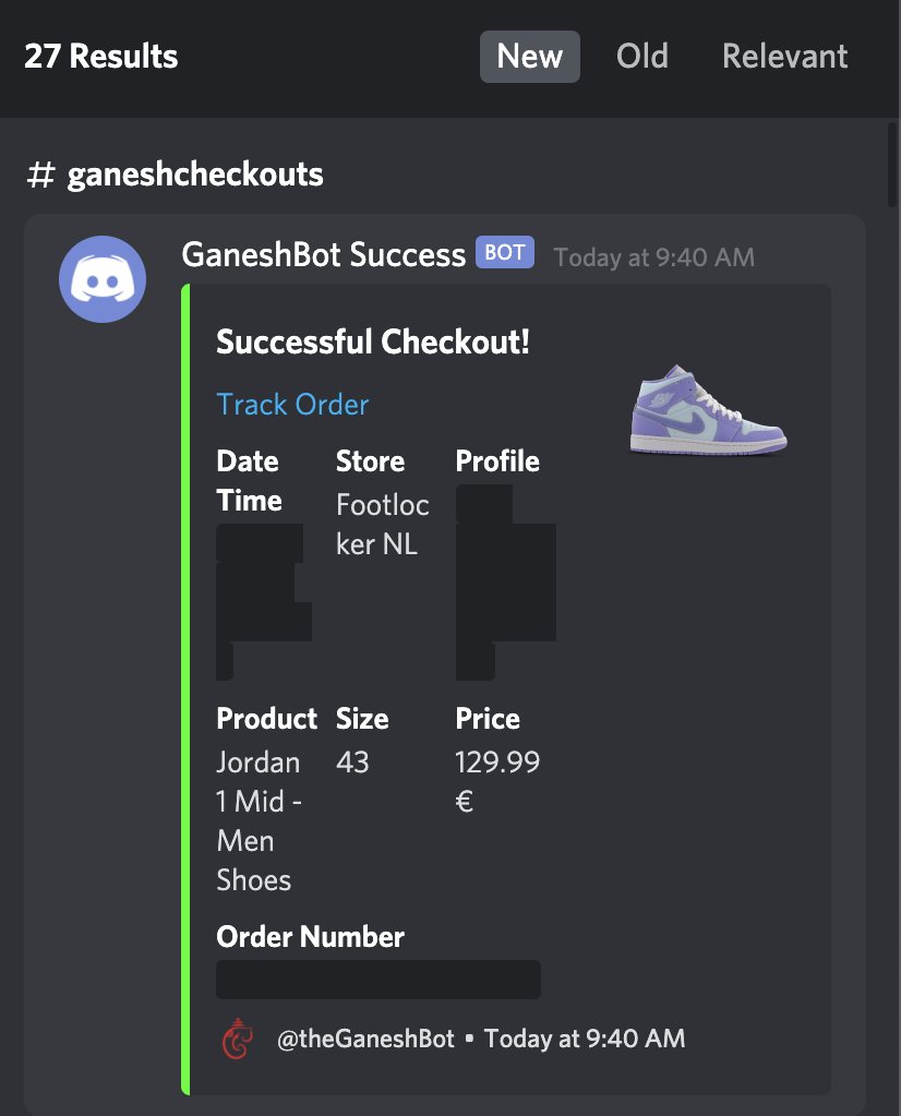 LeftorRightt's tweet photo. Ganesh doing his thing!

Cook: @phypesuccess  @KookgroepSucces 
Bot: @theGaneshBot 
Proxies: @ProxiesTrident, @CocaProxies 
Server: Google console https://t.co/UPX4U95VzJ