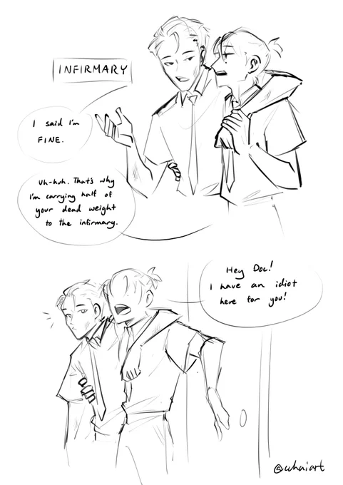 quick dumb comic about police san and doctor yuyu 