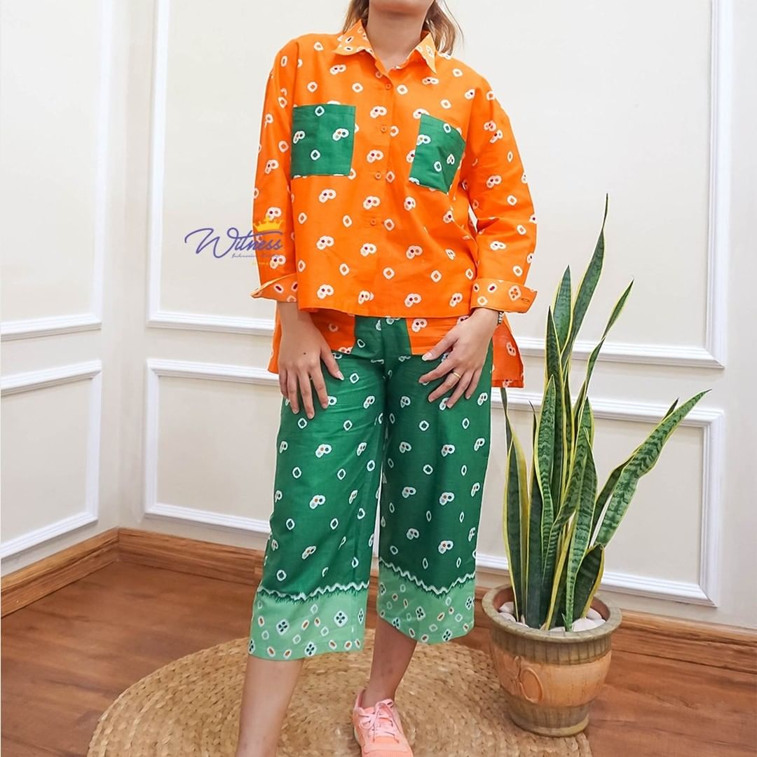 witness_co's tweet photo. Set outfit Batik Jumputan yang bikin fresh 💫

Cuttingan unik dengan perpaduan tabrak warna yang cerah, pas buat kamu yang berani tampil beda, Dear 💞

#WitnessCollection
#ramadanmubarak 
#CHUANG2021FinalxPatrick https://t.co/IbJieFrXtE