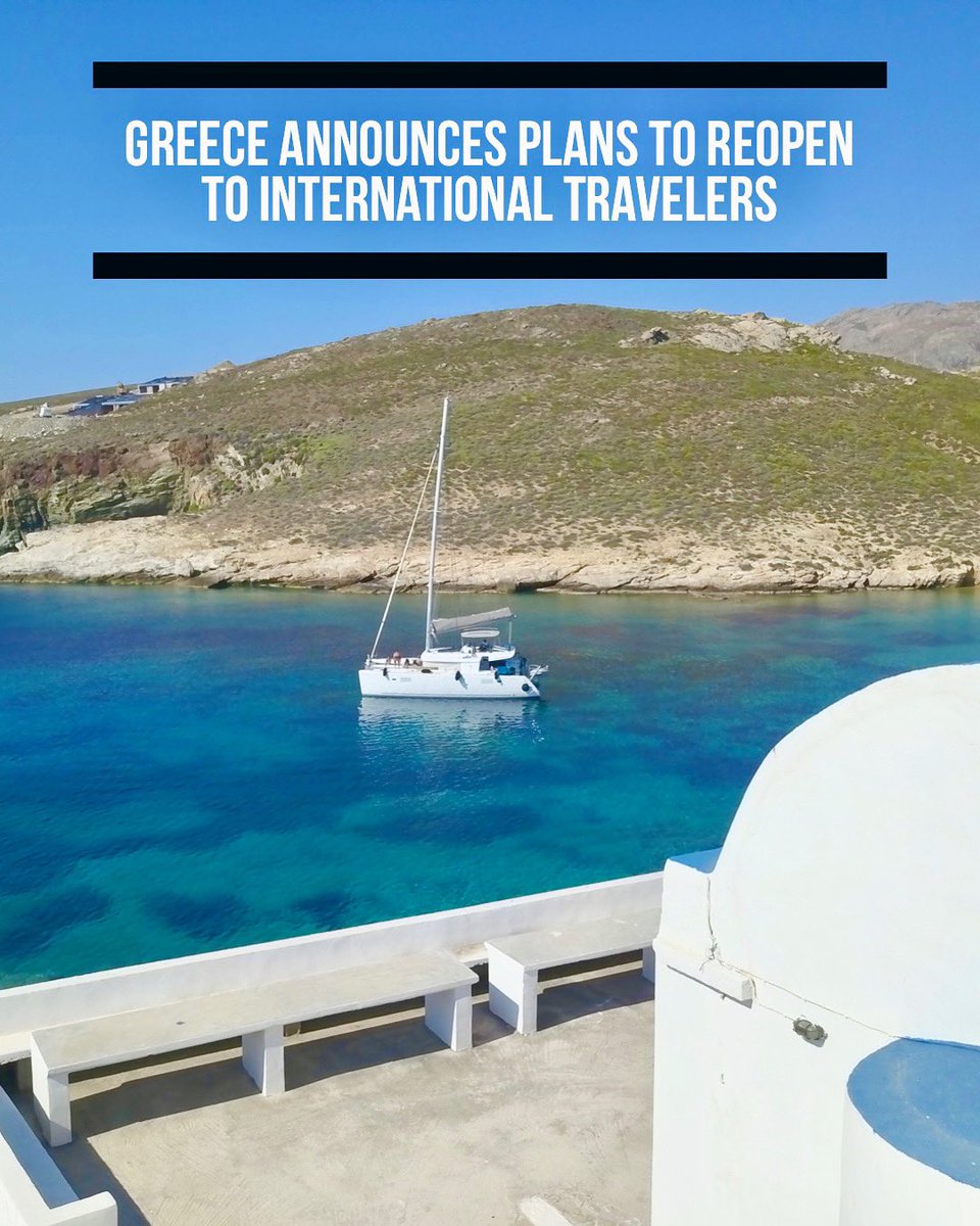 Greekseas's tweet photo. Greece has announced that it is reopening its borders to a number of countries including the United States and United Kingdom.  It will allow travelers who have been vaccinated or have a negative PCR test up to 72 hours prior to arrival to enter the country without quarantine. https://t.co/m5dgV1Dj7z