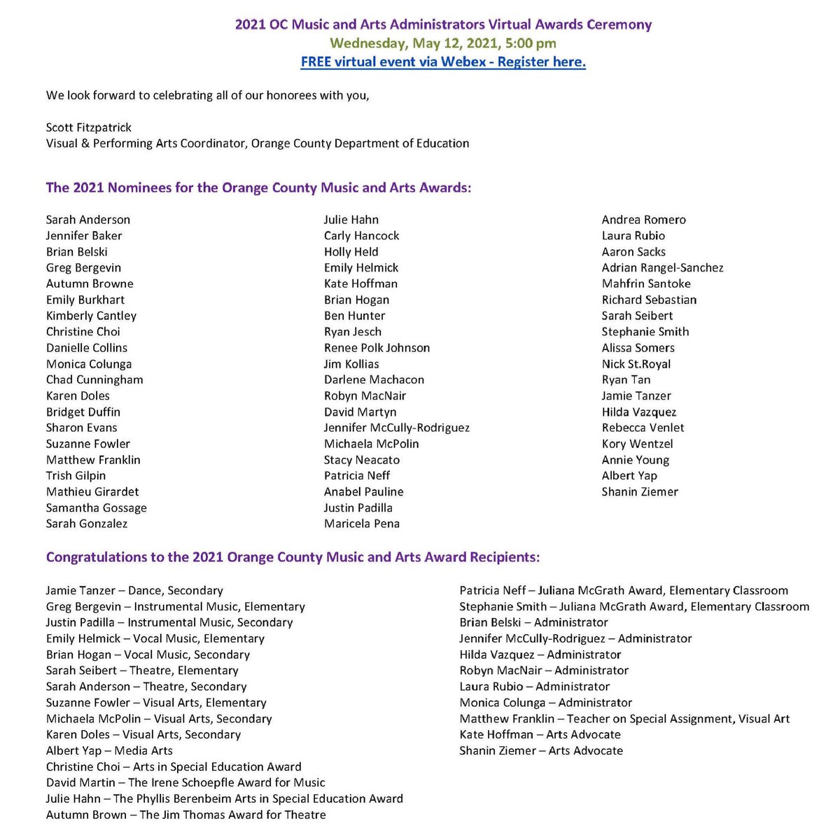 Humbled to even be nominated <a href="/Arts4Oc/">OCArts4All</a> ❤️ Congratulations to all the winners.  #wearesausd #sausd #sausdarts #sausdstrong #sausdsped #ocarts4all