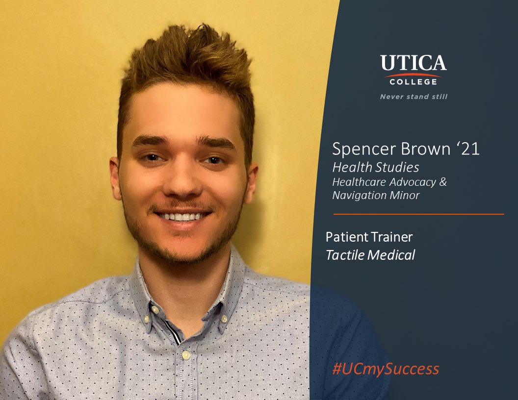 UCcareerdevelop's tweet photo. Congratulations to Spencer on landing a position as a Patient Trainor at Tactile Medical! 🎉🤓 #UCmySuccess https://t.co/4kEcCFFvJP