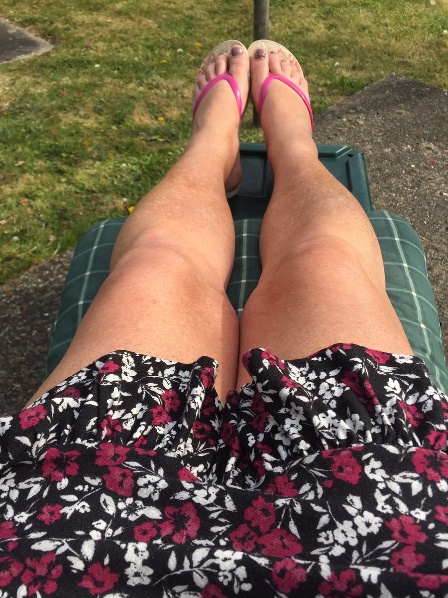 Warmth is in springtime sun &amp; no reason not to get my legs out well I can’t think of one,
It was only a matter of time before I did succumb so now my legs are truly out but still connected to my bum,
I know they’re not much to behold but hey these thing happen when you are old