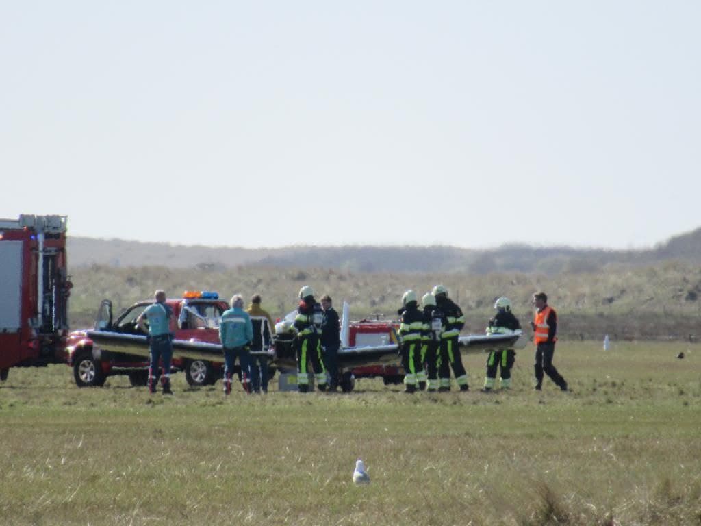 Hulpdiensten ingezet bij melding luchtvaartongeval take-off vliegtuig op Airport Ameland - #Friesland -..