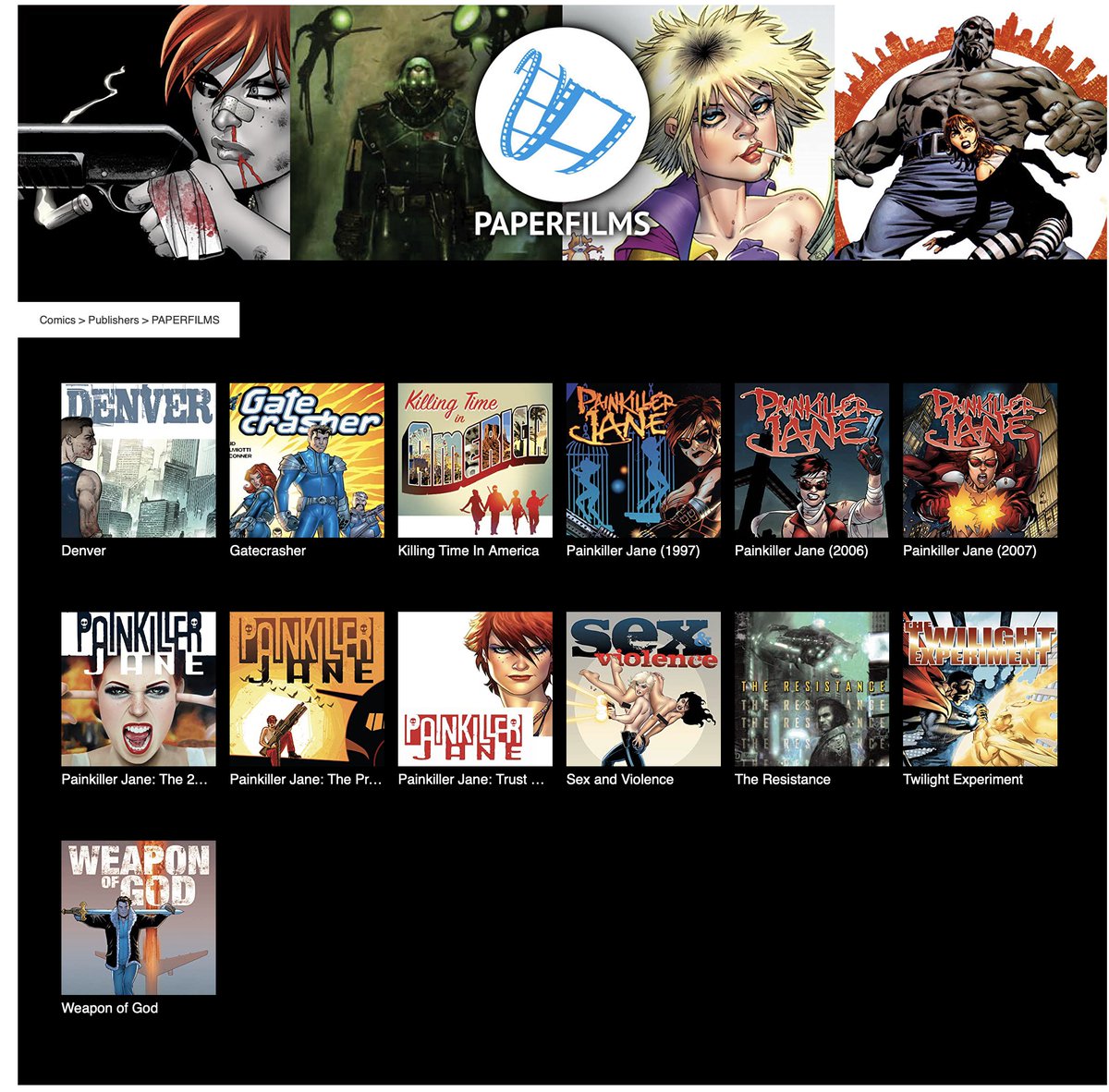 We have plenty of our books for sale to buy and read at PAPERFILMS.COM.  We also have a publishers page at comixology.com/PAPERFILMS/com…
If you buy and read digital comics: Give it a look: