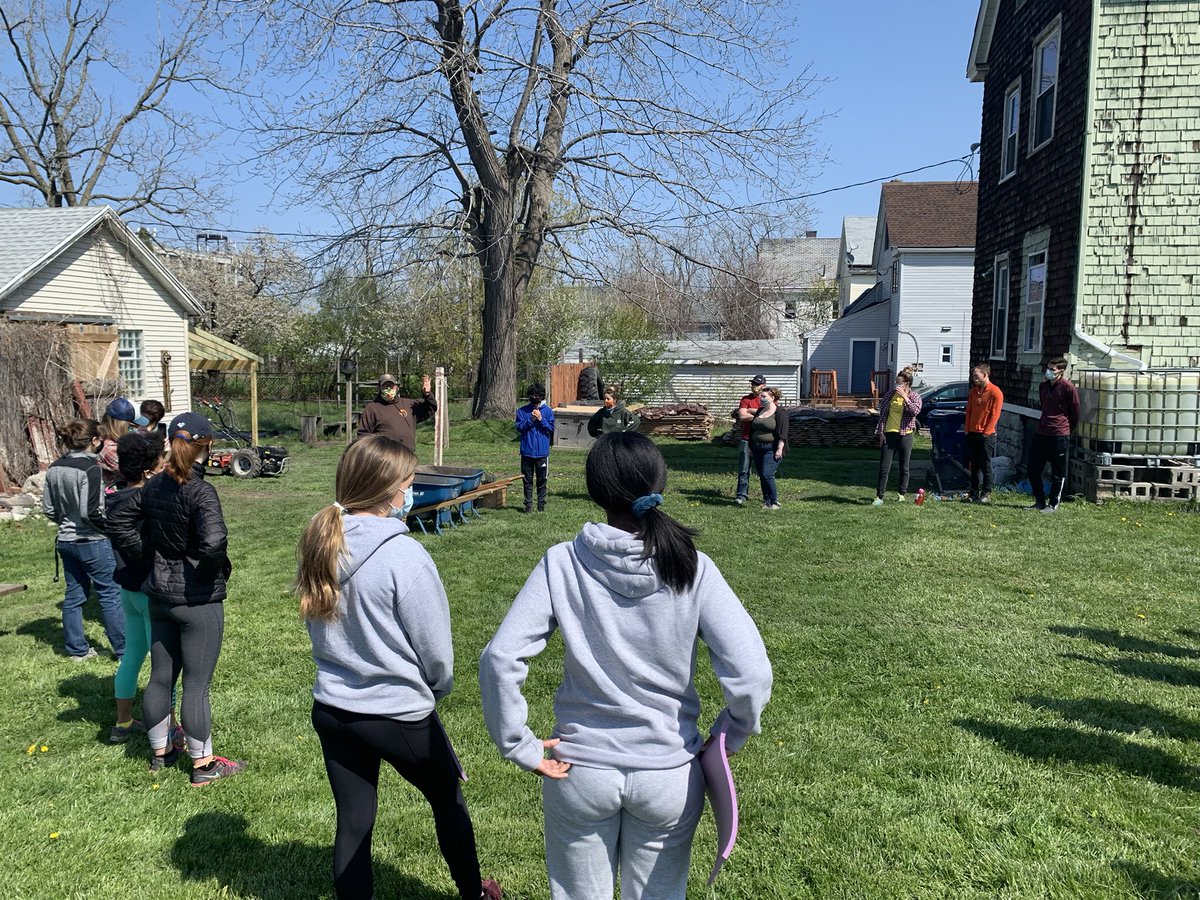 Happy Earth Day - service project at 5 Loaves Farm