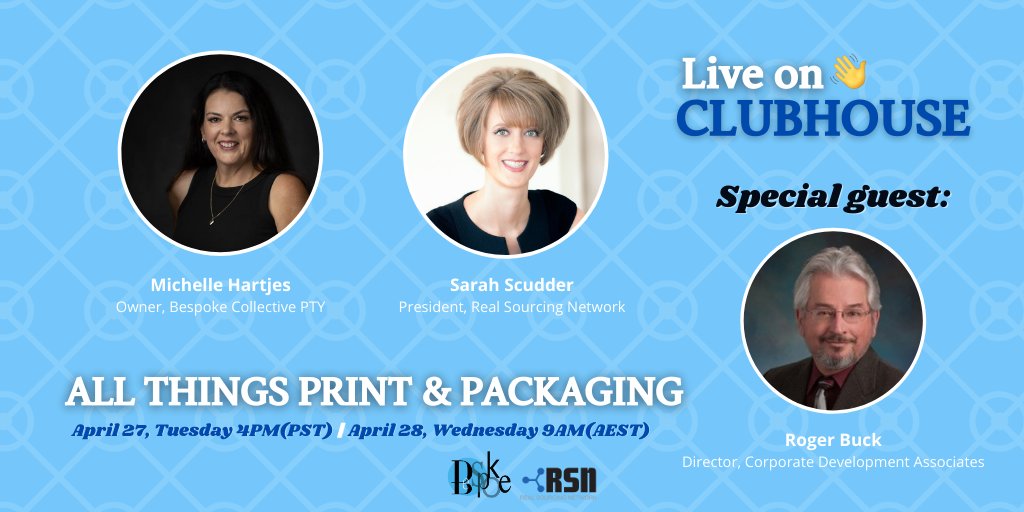 Join our #clubhouse room Tues to hear from Michelle &amp; 
<a href="/rogerbuckcdc/">Roger Buck</a> to discuss Augmented Reality in #print:

--Where is AR being used in #packaging 
--How AR is used to tell a story, educate &amp; engage
--Why use AR
--Who are the key AR players
--What are the challenges to using AR