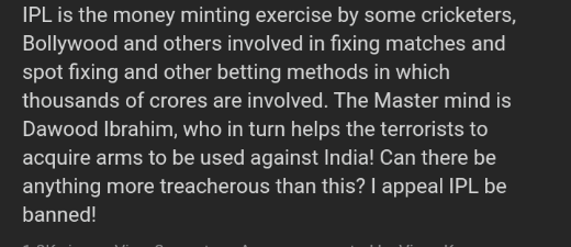  IMPORTANT READ When world is going through a very dark time right now with many people losing their lives, bWood celebs-BCCI with the mastermind D@wood are running their IPL business. PLEASE READ THE IMAGE CONTENT #BoycottBollywoodForever CONTD...