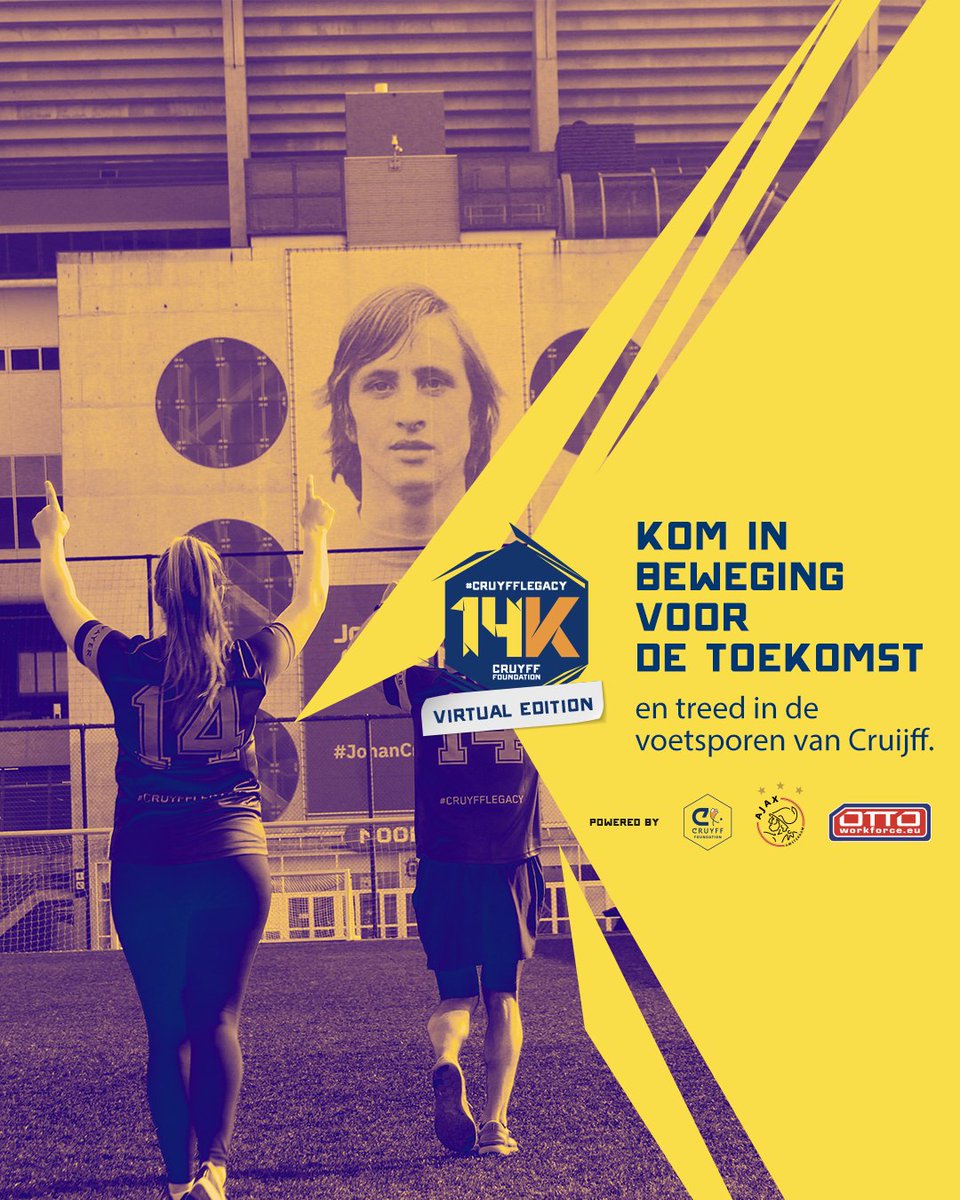Zijn jullie er klaar voor? 💥
Morgen is de Cruyff Legacy 14K. Luister via de app tussen 10-15 uur naar de live radio-uitzending tijdens jouw wandel- of hardlooproute. Post je een leuke foto of video? Vergeet ons niet te taggen. 🤸🏼‍♂️

Go out &amp; Enjoy! #CruyffLegacy