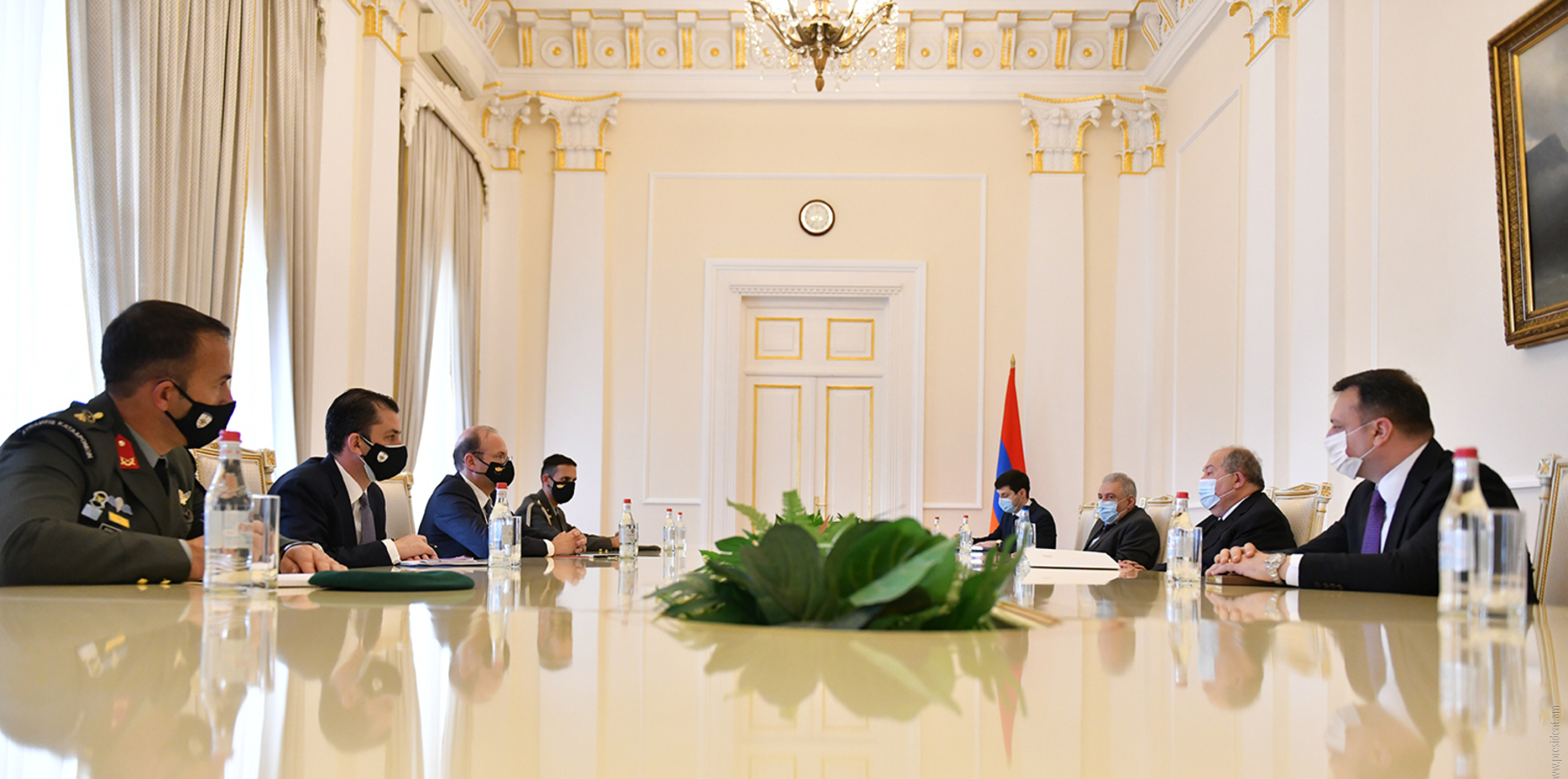 Petrides meeting with Sargsyan in Yerevan on April 24, 2021.