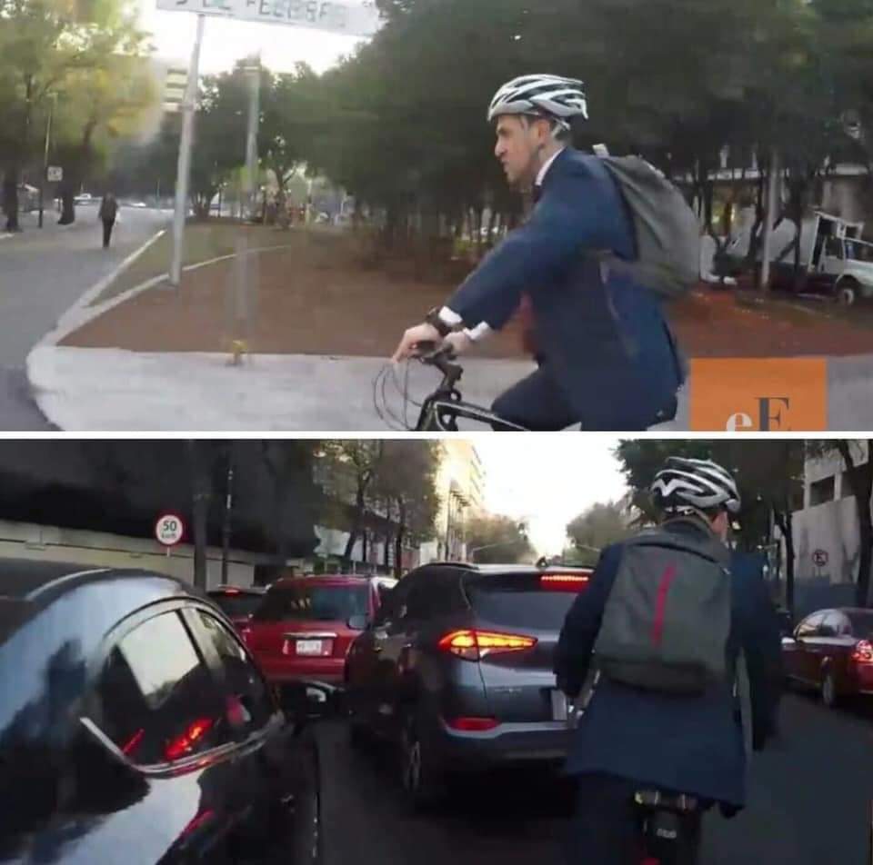 Eltiotonysoy's tweet image. • Captan al Secretario de Hacienda y Crédito Publico, Arturo Herrera, yendo en bicicleta al trabajo.

• El doctor en economía por la Universidad de Nueva York es egresado de la UAM.

°En México sin duda son tiempos de cambios de el gobierno del Lic. Andrés Manuel López Obrador.