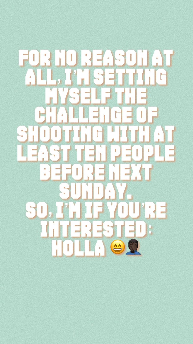 If you’re gonna be in London in the next seven days and you want your picture took, holla at the kid