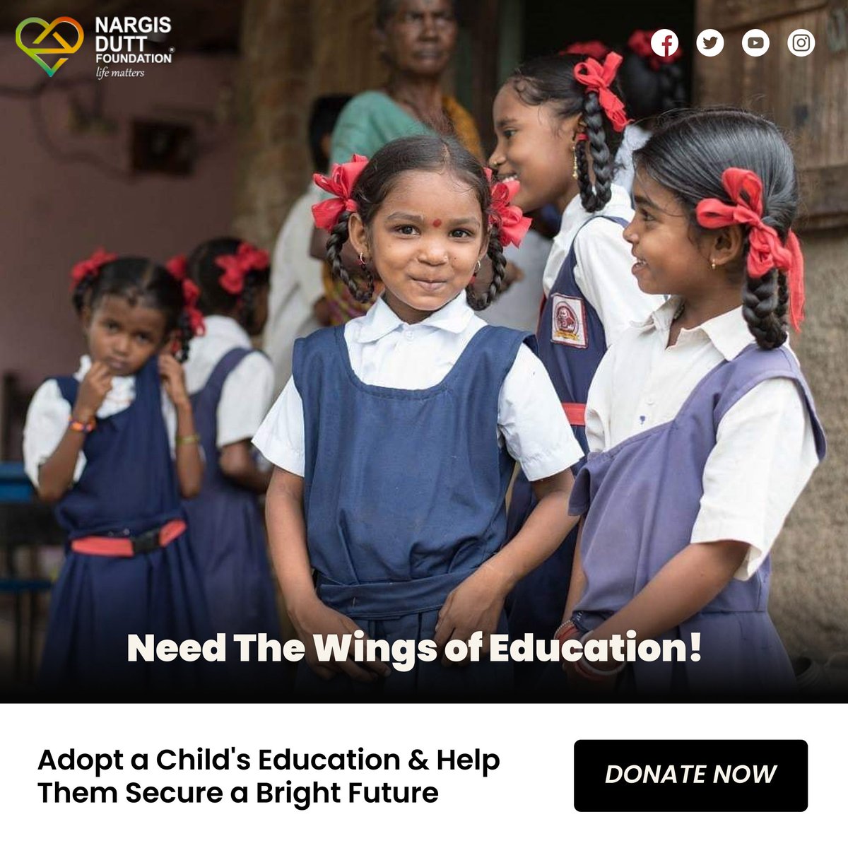 ND_Foundation's tweet photo. Help them create a better future for themselves, Help them choose education without hesitation, Donate for a good cause.
To support a child's education please donate at https://t.co/3De6d4GSj1 or connect with us at info@nargisduttfoundation.com
#SupportChild #RightToEducation https://t.co/tXbSSVHpLh