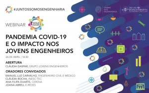 Segunda-feira que vou estar a assistir o Webinar "Pandemia COVID-19 e o impacto nos jovens engenheiros". Organizado pelo Grupo de Jovens Engenheiros.

Conheça toda a agenda e inscreva-se aqui: lnkd.in/efaFgqC