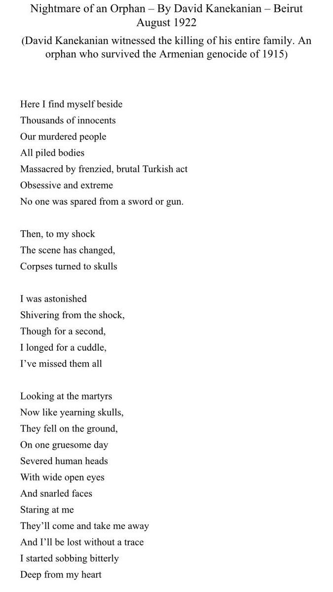 Armyrian's tweet image. Every Armenian, Assyrian &amp;amp; Greek has a story to tell on what happened to their loved ones 106 years ago. I want to share my great Grandads. Some extracts of a poem we found out he had written (translated into English) #keepthepromise #1915neveragain #ArmenianGenocide106