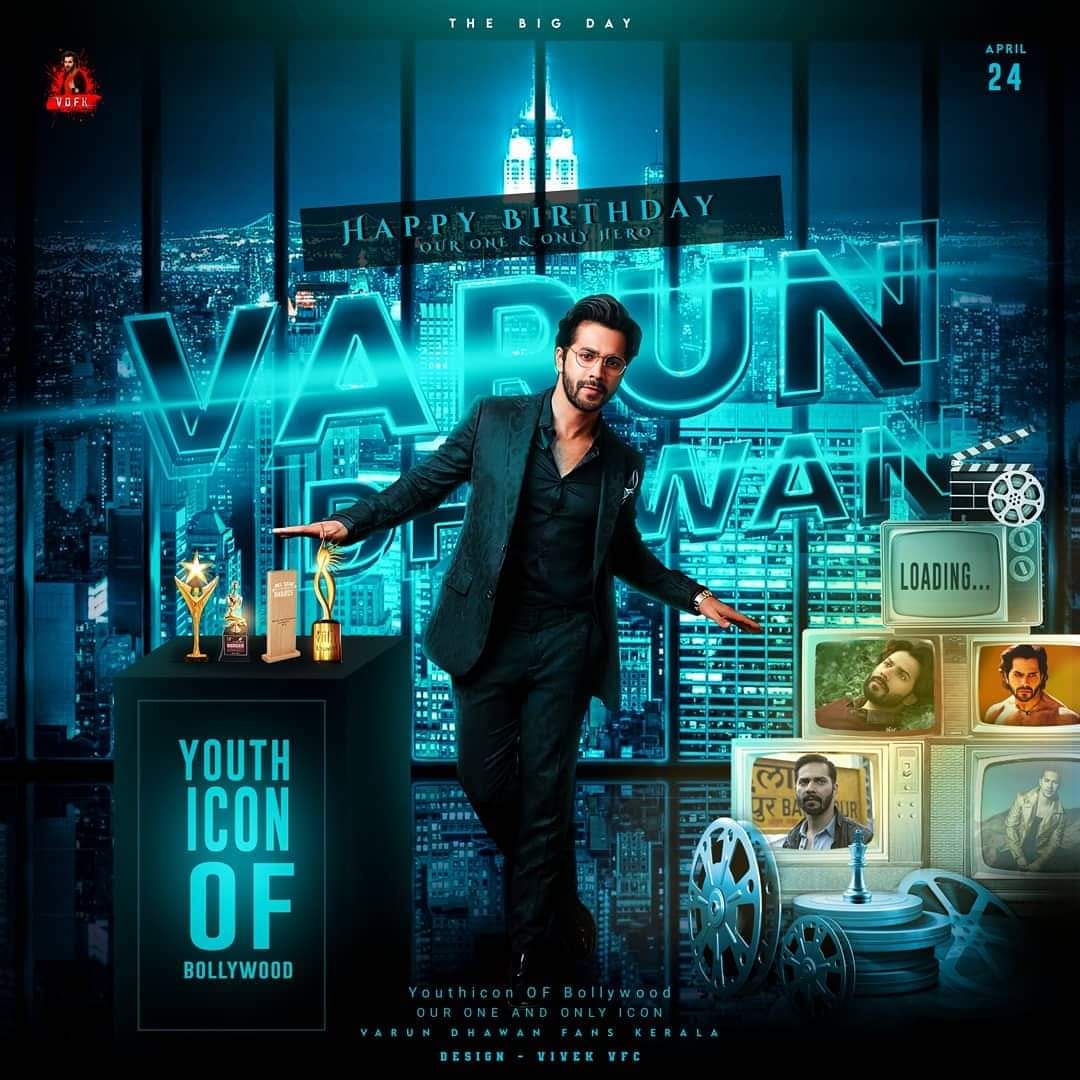 Happy Birthday varun dhawan Wishing all the success in your career   