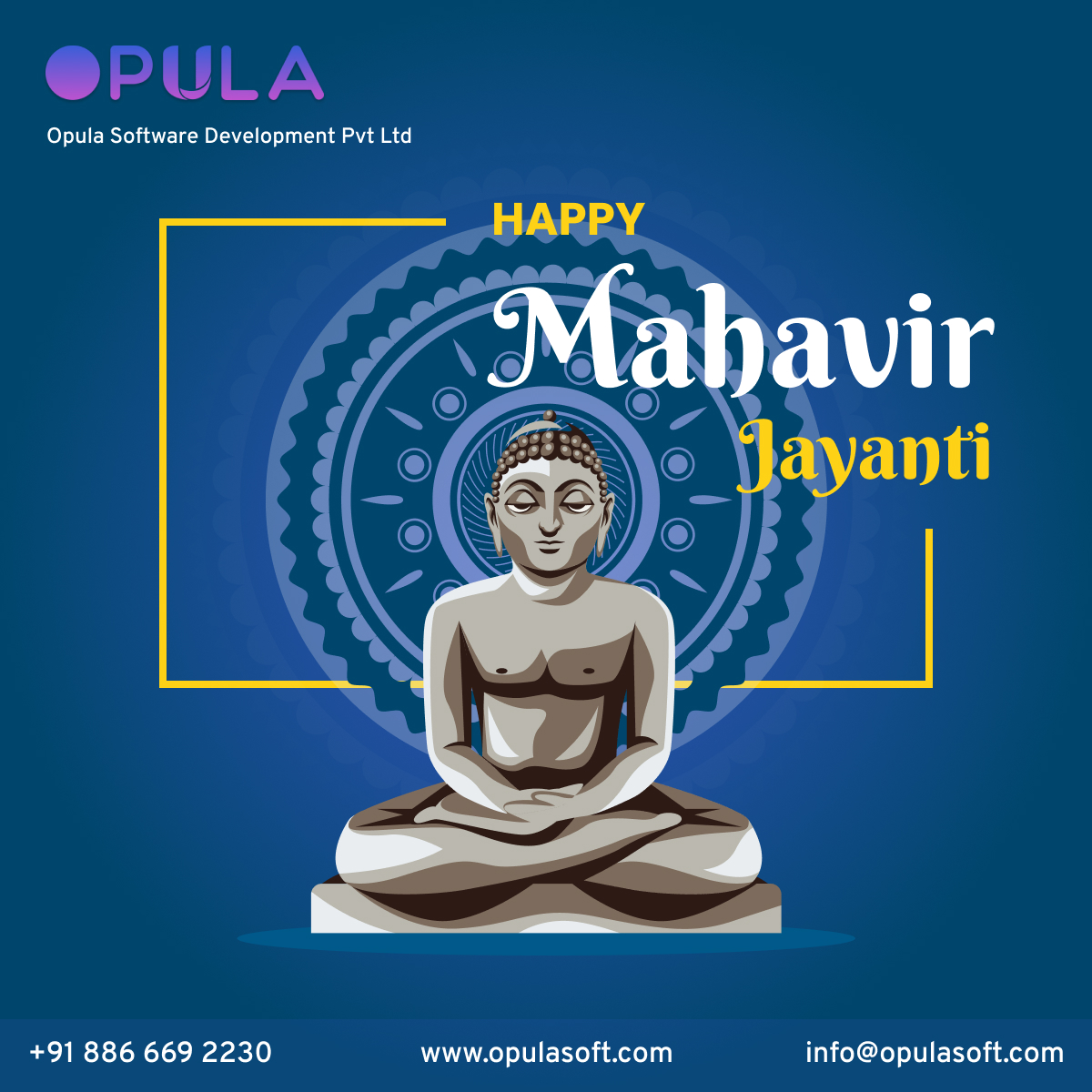 SoftwareOpula's tweet image. Wish you a very Happy Mahavir Jayanti
May Lord Mahavir Bless you
on Mahavir Jayanti and Always.

#mahavirjayanti #jain #jaijinendra #mahavir #mahavira #bhagwanmahavir #palitana #jaindharam #mahaveer #paryushan #opulasoft