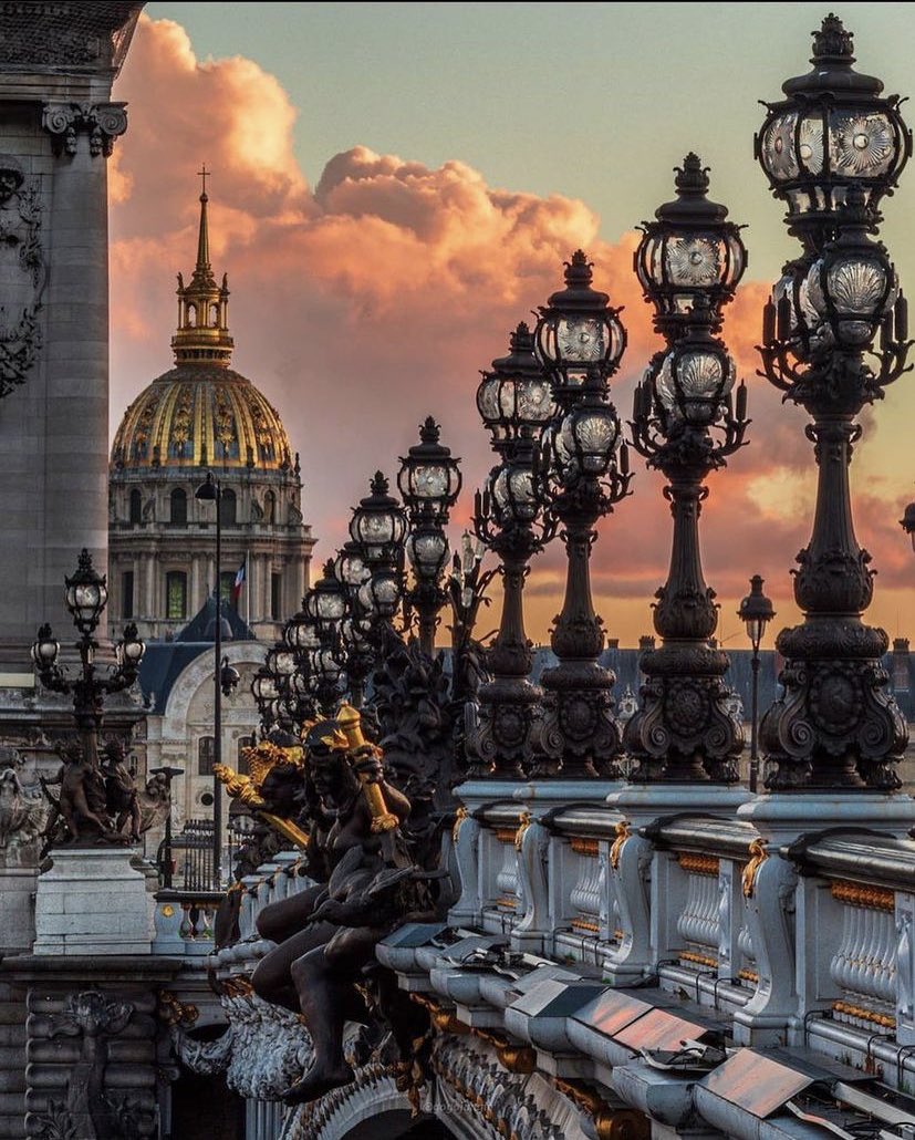 @Architectolder will like this view of the Alexander lll bridge in Paris. From the Instagram account ‘Traveling_arte’