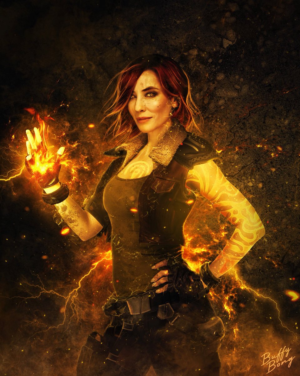 MsBuffyBong's tweet image. Made some new art for the Borderlands movie - 

@jamieleecurtis as Patricia Tannis
@ArianaG as Tiny Tina
Cate Blanchett as Lilith

@GearboxOfficial @Lionsgate @Borderlands #borderlandsmovie #Borderlands3 #PlayStation #Xbox #gearboxofficial