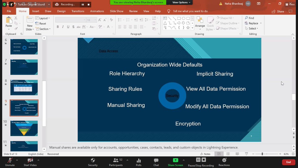 Vishal Saraswat #DelhiDreamin (@saraswatvishal3) on Twitter photo #GurgaonDG #SalesforceSecurity
We are learning about the Platform security by <a href="/Bhardwaj084Neha/">Neha Bhardwaj</a>
CC: @gurgaon_sfdc #GurgaonDG #SalesforceSecurity
We are learning about the Platform security by <a href="/Bhardwaj084Neha/">Neha Bhardwaj</a>
CC: @gurgaon_sfdc