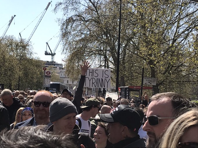 London Calling... THOUSANDS of Anti-Lockdown Protesters Take Over London  EzvLaU0XEAIGsu4?format=jpg&name=small