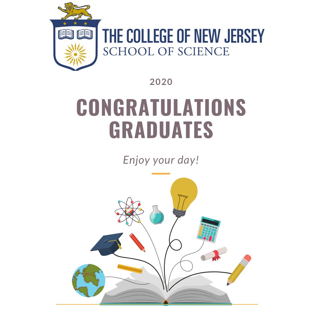 TCNJScience's tweet image. Congrats SoS Class of 2020 students who will have the long waited chance to walk across the stage in Lion&apos;s Stadium today. You earned it! For more info, visit: ow.ly/OylN50EqMPw
#tcnj #tcnjsos #tcnjcomputerscience #tcnjbiology #tcnjchemistry #tcnjphysics #tcnjmathstats