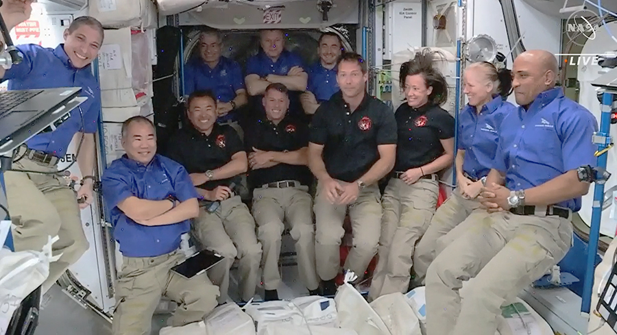 The four new @SpaceX Crew-2 astronauts joined the Exp 65 crew today bringing the station population to 11. 