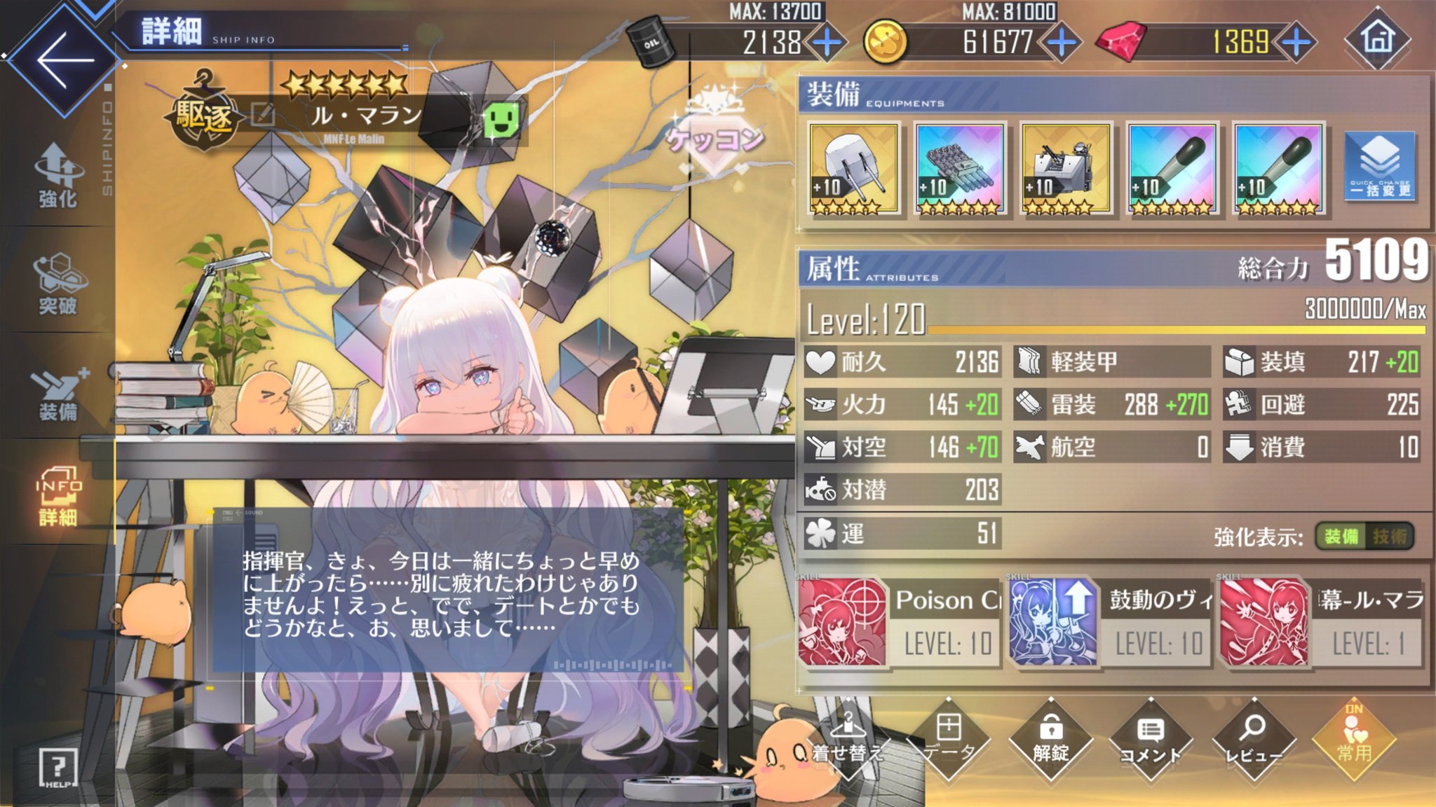 きみ スーパーぷにロリ級大将 あああああマランちゃんの経験値300万溜まったぁ これでアズレンの中でも特に好きな浦風ニコラスちゃんラフィーちゃん長門マランちゃんタシュケントちゃんの6人全員がlv1好感度0経験値300万達成です みんな 愛してる