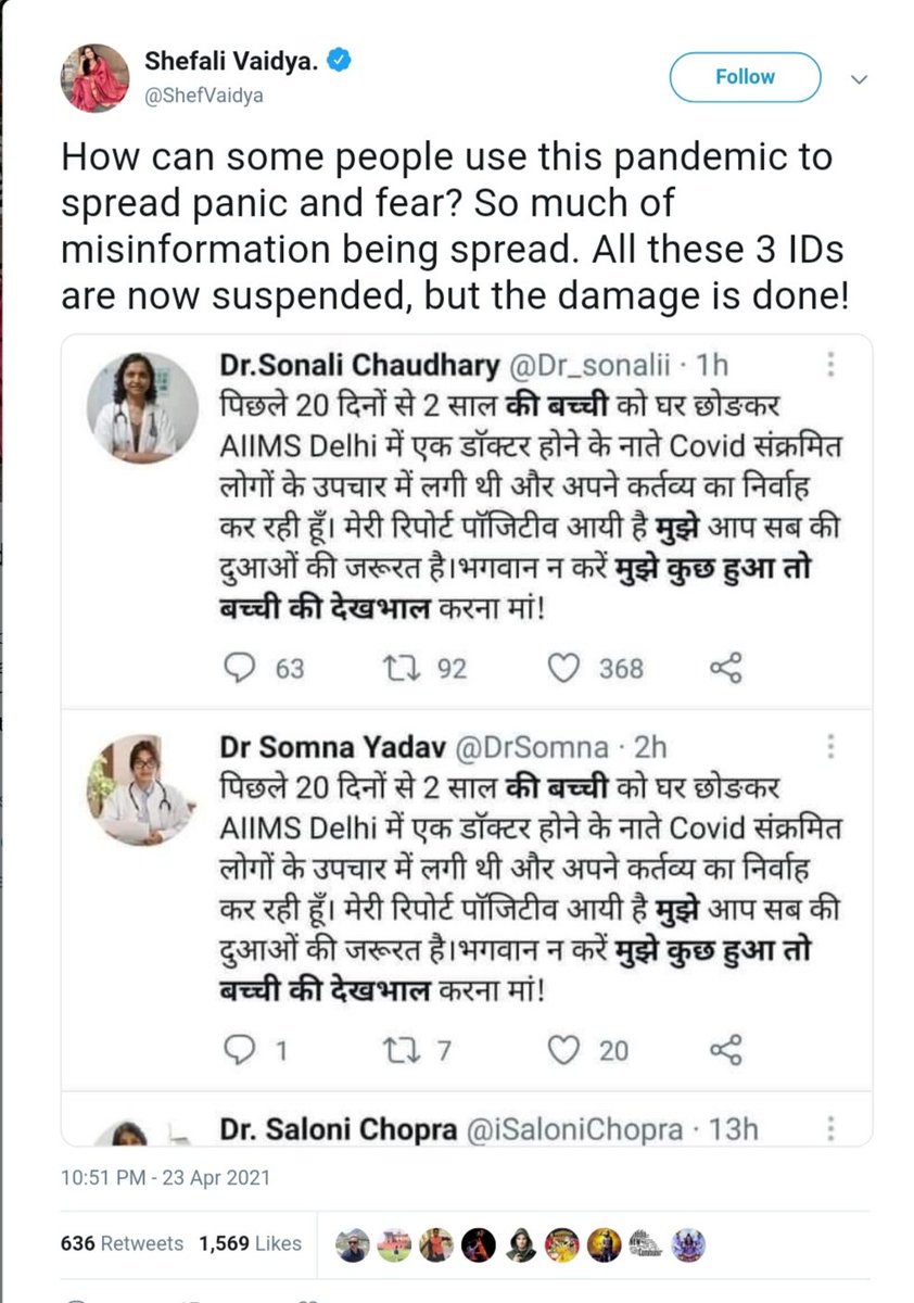 Many Right Wing Influencers had also shared the same screenshot. Tagging @ShefVadya  @MrsGandhi  @MajorPoonia  @Sootradhar