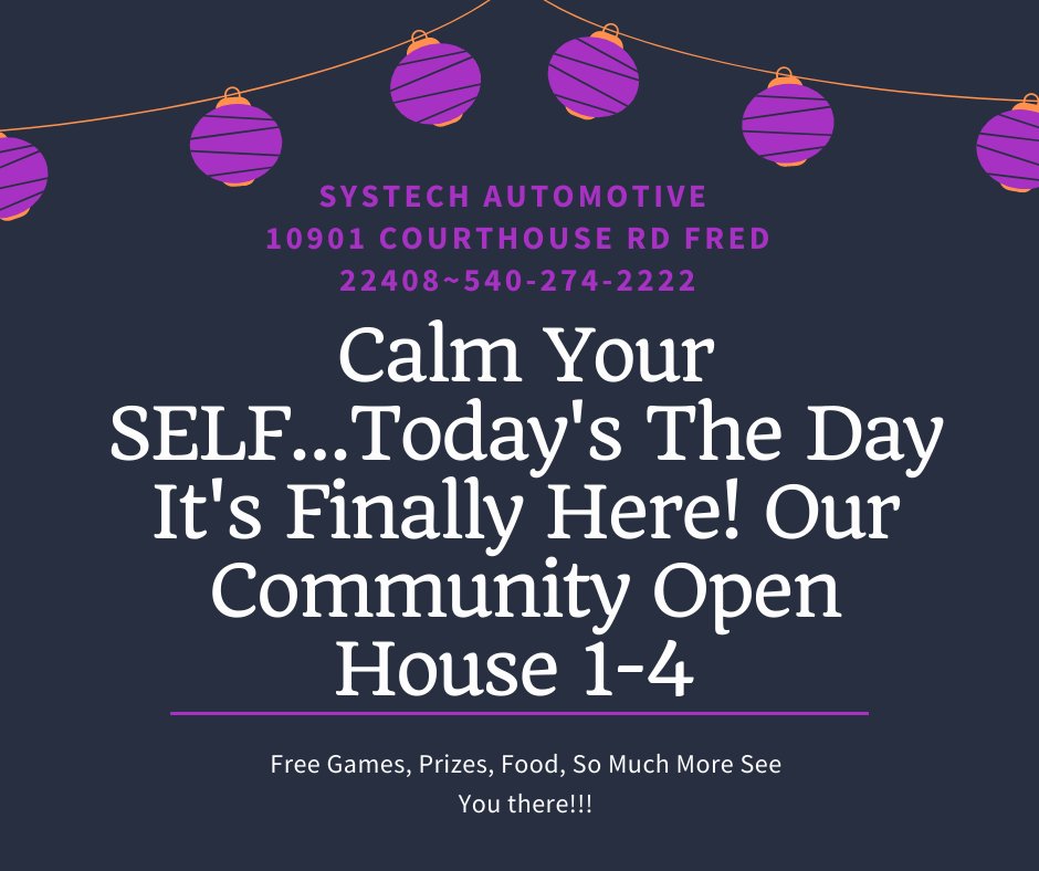 SysTechAutomot1's tweet image. Today...1-4 @SysTechAutomot1  Automotive Thunder 104.5 Will Be out with us! Bring out the Cruise In Cars #FXBG #CRUISEIN and We Can't Wait too See you!