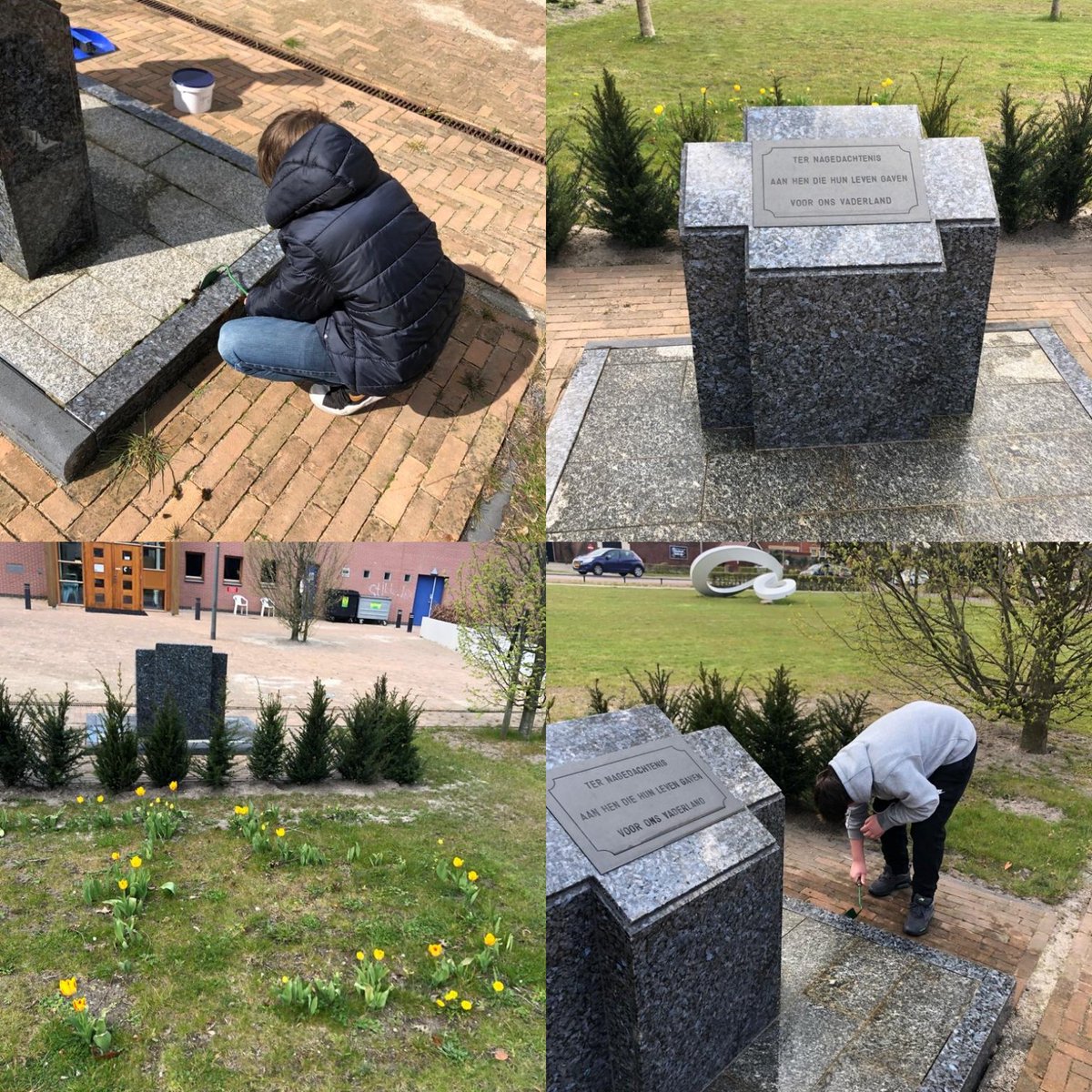 De bovenbouw is bezig geweest met 4 en 5 mei. Wij leven in vrijheid, hoe zou het zijn wanneer dat niet meer kan. Gesproken over Anne Frank, films gekeken over het dagboek van Anne Frank en Ik ga op reis, Pieter nieuwevormenvanoorlogsverhalen.nl. Ook het oorlogsmonument is weer schoon.