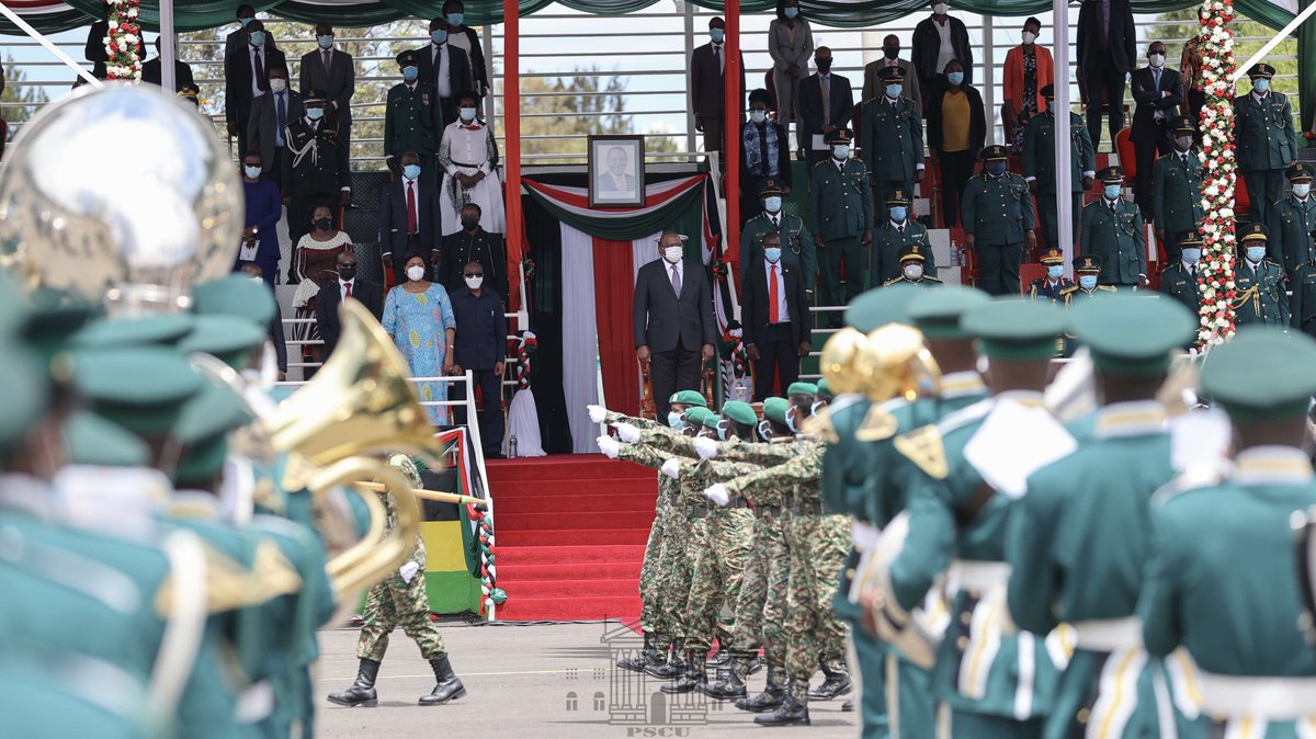 StateHouseKenya's tweet photo. President Uhuru Kenyatta has assured graduates of the National Youth Service (NYS) that the Government will continue securing jobs for them through the institution's newly unveiled electronic repository system. https://t.co/S7ZYDaD2aG