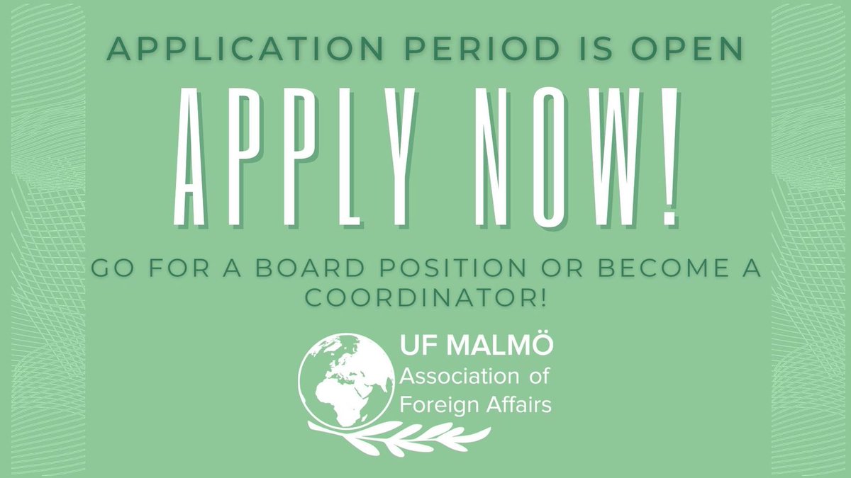 UFMalmo's tweet photo. ‼️The deadline has been extended for UF Malmö board positions &amp; coordinators‼️Have you forgotten to submit your application or been busy? Don't worry. Applications close on the 25th. Don't miss your chance to get elected! For more information, visit our Instagram or Facebook page https://t.co/ym6xnnHmfU