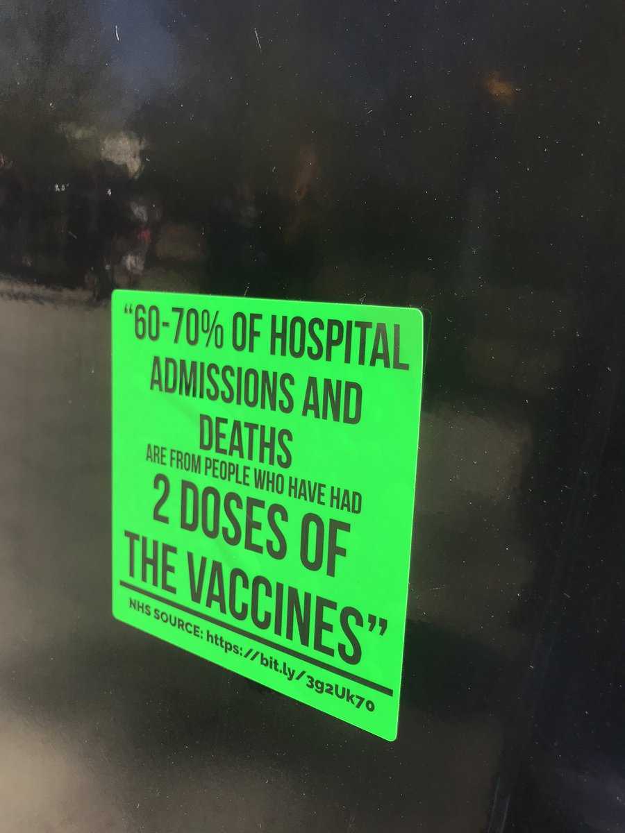 Those I’ve spoken to here absolutely don’t want the vaccine - some citing they fear it’s not properly tested and tens of thousands are dying - others that this is part of a sinister plot. These kinds of stickers being left behind protesters.