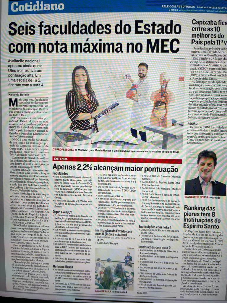 AlcioneGot's tweet image. Já leu seu jornal hj? Tá incrível!#multivix