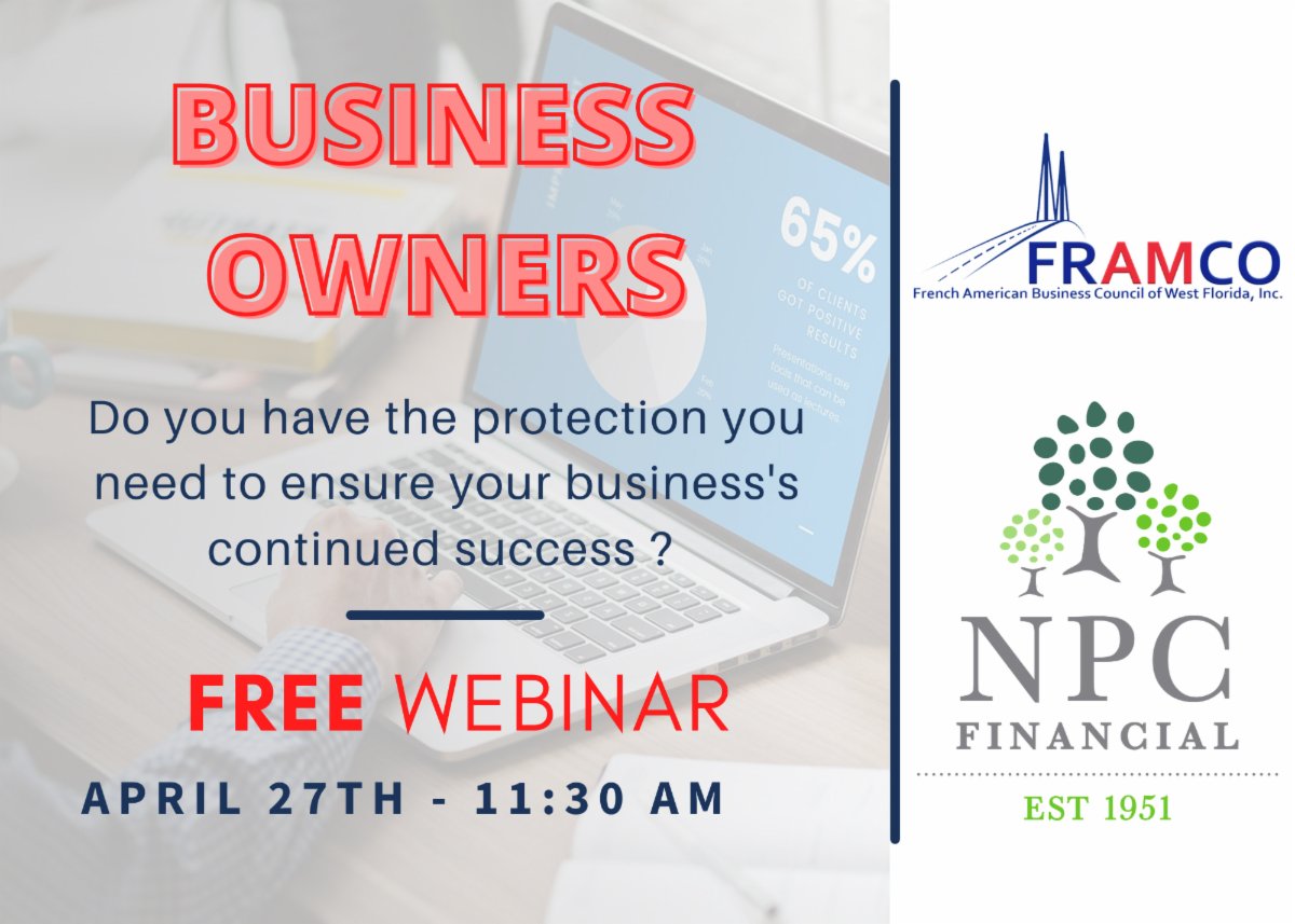 FRAMCOTampa's tweet photo. On April 27th at 11:30am, find out how to secure your success with experts from NPC Financial! 

Register for free 👉 https://t.co/Ple5NpuxLQ https://t.co/xEO0GvVCu5
