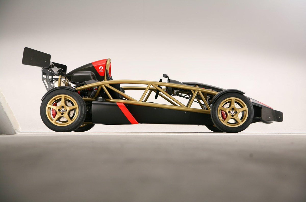 There are two (2) exceptions though. 1. For the more exclusive Ariel Atom V8 used 2 Suzuki motorcycle engines (Hayabusa) pushing around 500 hp/373KW across the rear wheels. 2. The Ariel Atom 3.5 R and Atom V8 respectively use a Sadev Sequential Racing Gearbox.