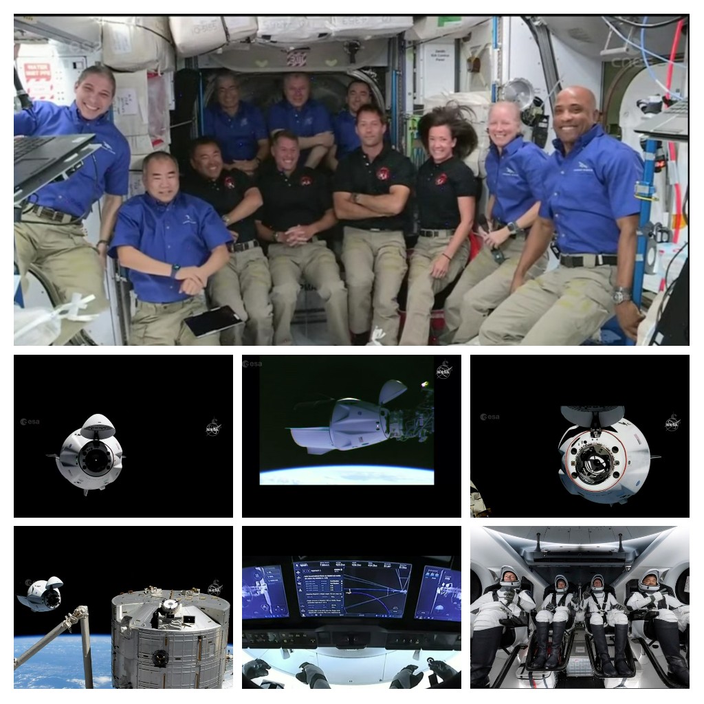 BrigittePETIT08's tweet photo. Quel plaisir de voir de vrais et larges sourires 🙂 de la joie 🙃 avec l'arrivée de la capsule Crew Dragon sur l'ISS 🚀 https://t.co/ku85hPIas9